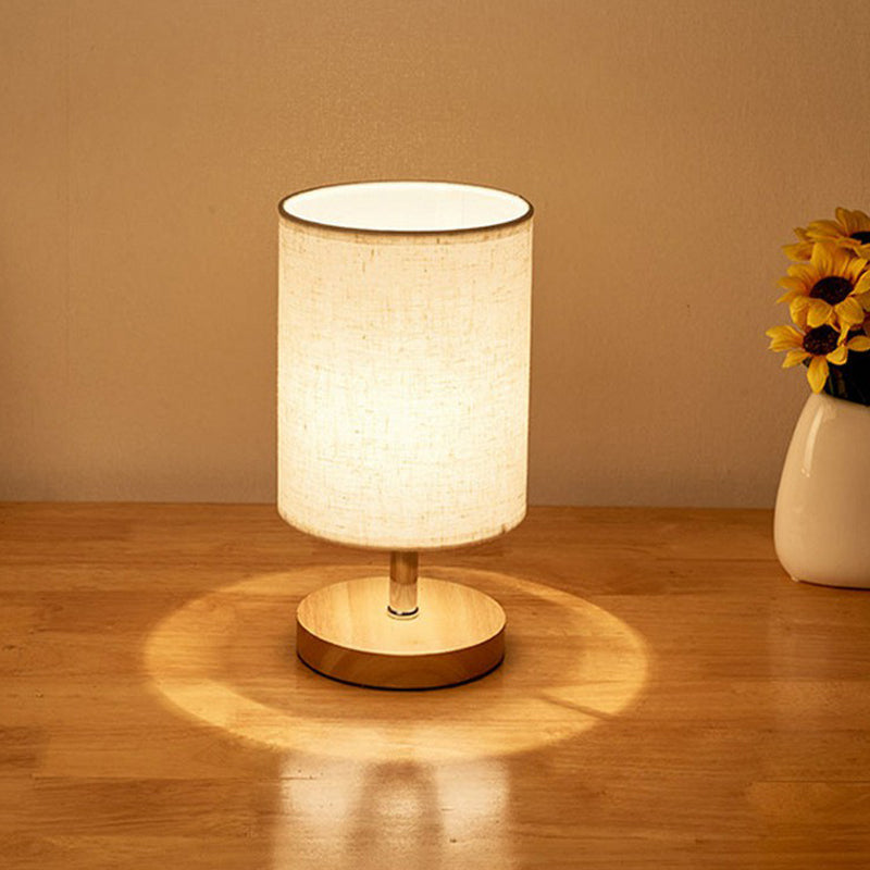 Stylish Minimalist Table Lamp - LinenWood-Round-The Livary