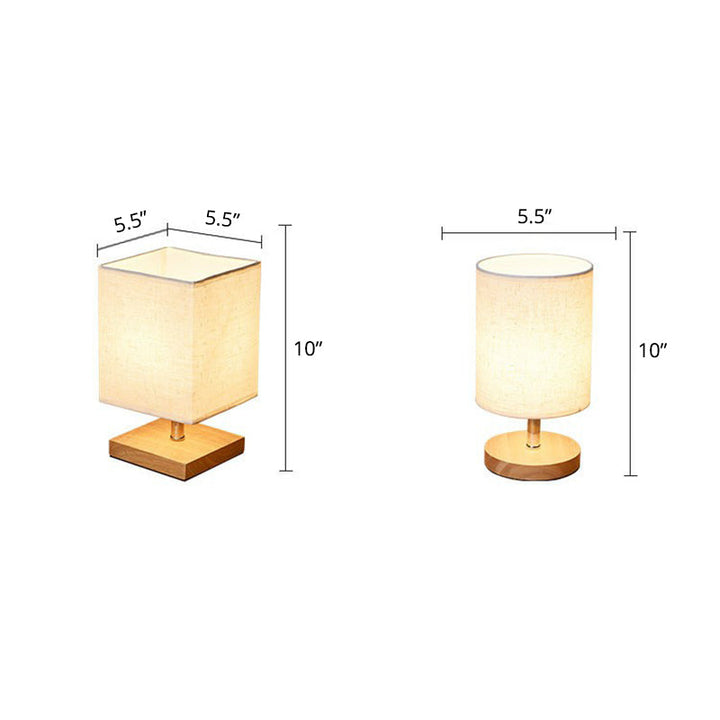 Stylish Minimalist Table Lamp - LinenWood-Round-The Livary