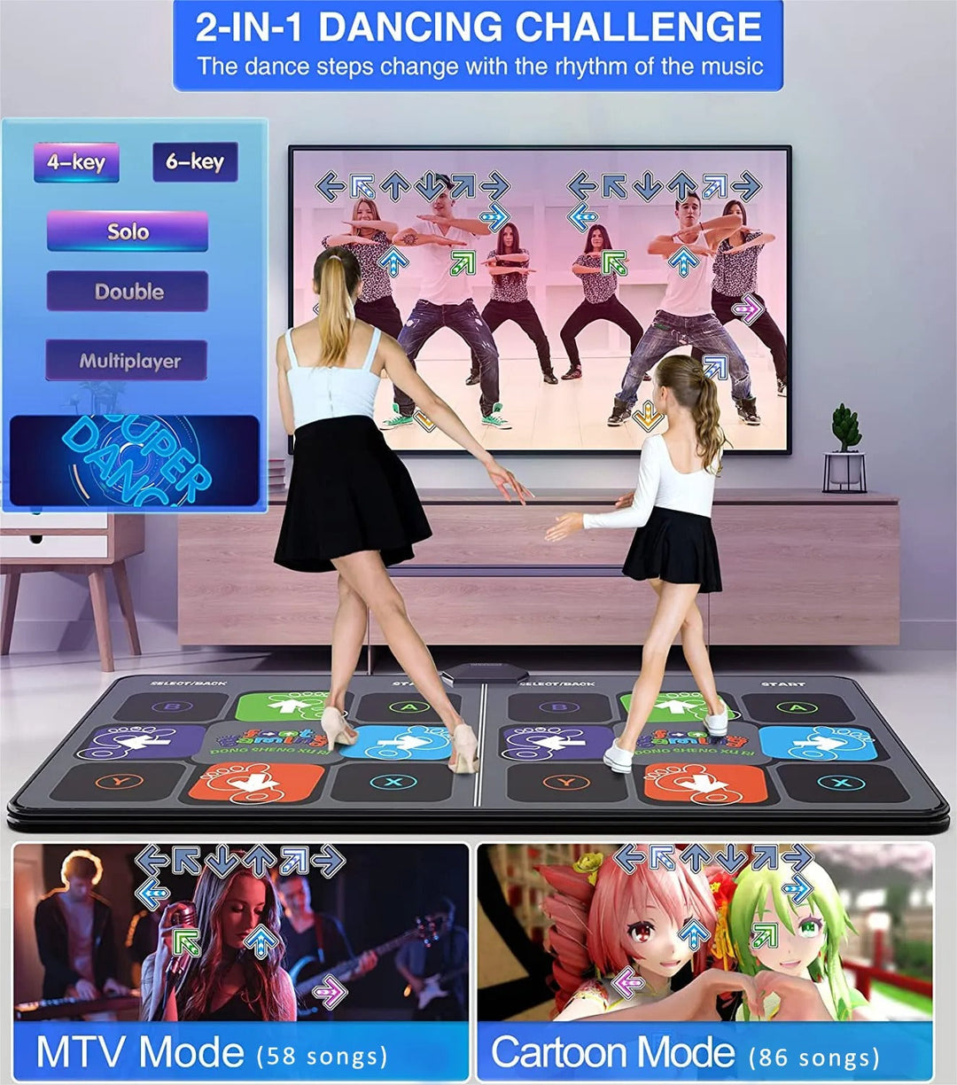 Interactive Dance Mat for Children - DanceFun-The Livary