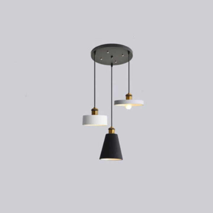 Stylish Morandi Design LED Pendant Light - MoraGlow-3 Heads-Round Ceiling Plate-The Livary
