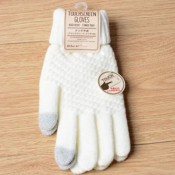 Knitted Touchscreen Gloves for Women - Amara-Black-The Livary
