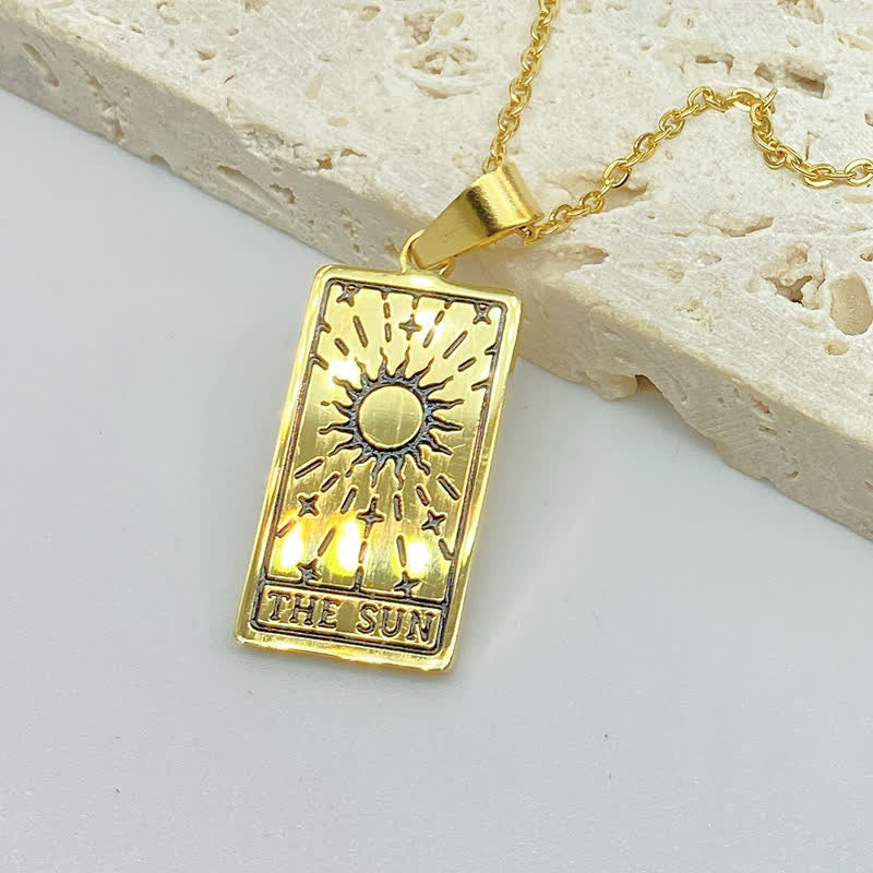 Vintage Tarot Card Lucky Charm - Seraphina-Sun-Gold-The Livary