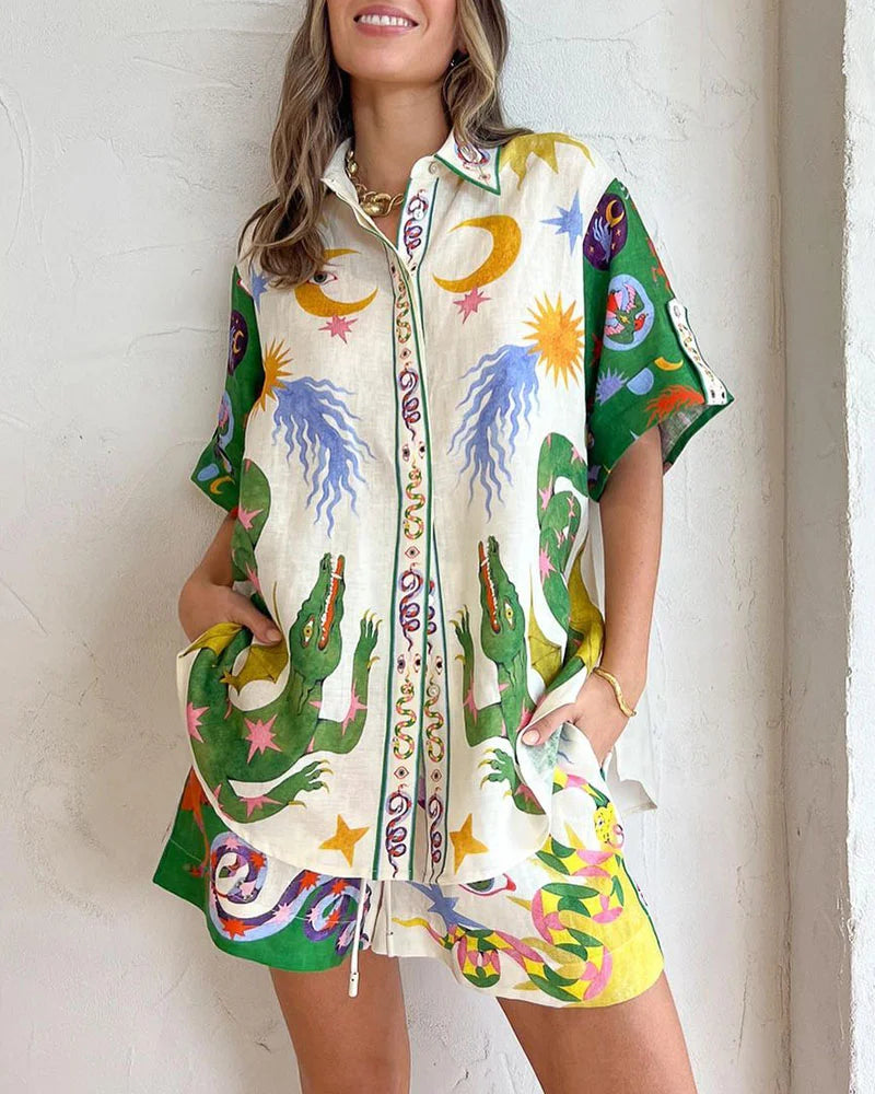 Two-piece summer set for ladies with colour and comfort – Mira-S-The Livary