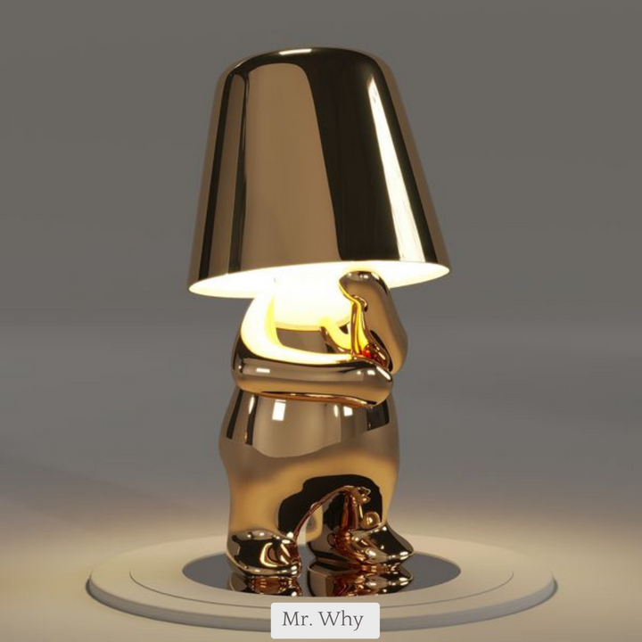 Lighting lamp for Thinkers - BrightMind-Gold-Mr. Why-The Livary
