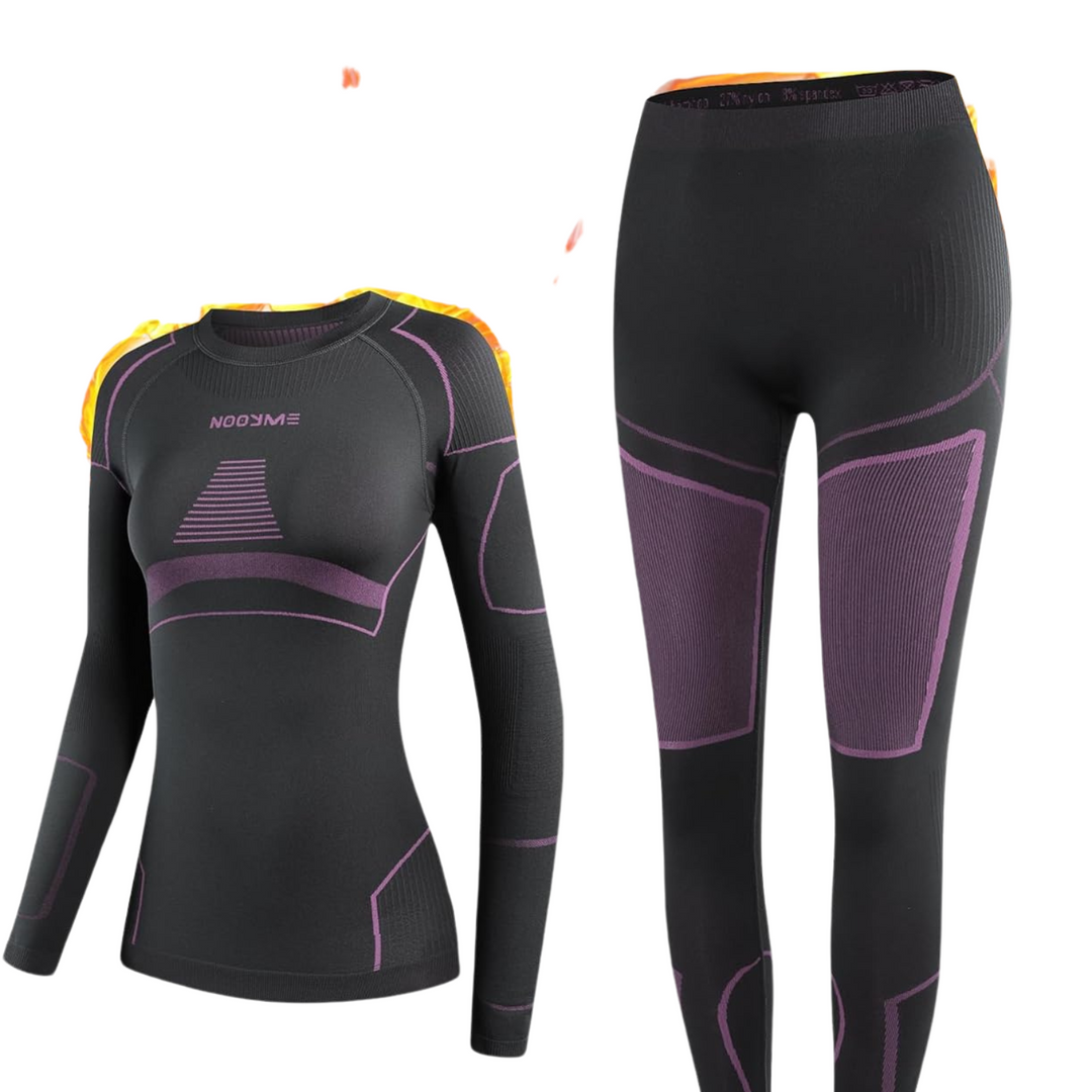 Thermal Underwear for Women - Laura-Purple Black-XS-The Livary