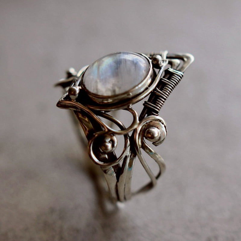 Stylish Vintage Moonstone Ring - Clara-2.01 in-The Livary