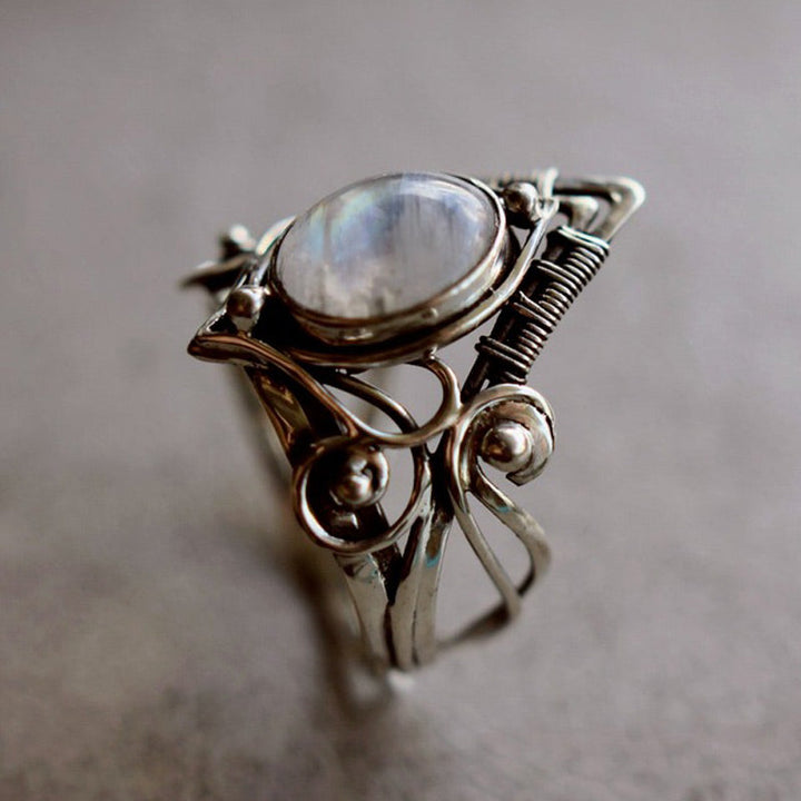 Stylish Vintage Moonstone Ring - Clara-2.01 in-The Livary