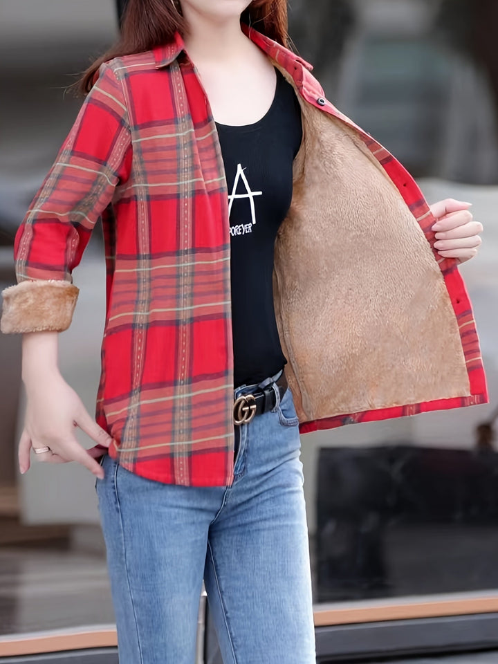 Nora Casual Ladies' Blouse-Red-XS-The Livary