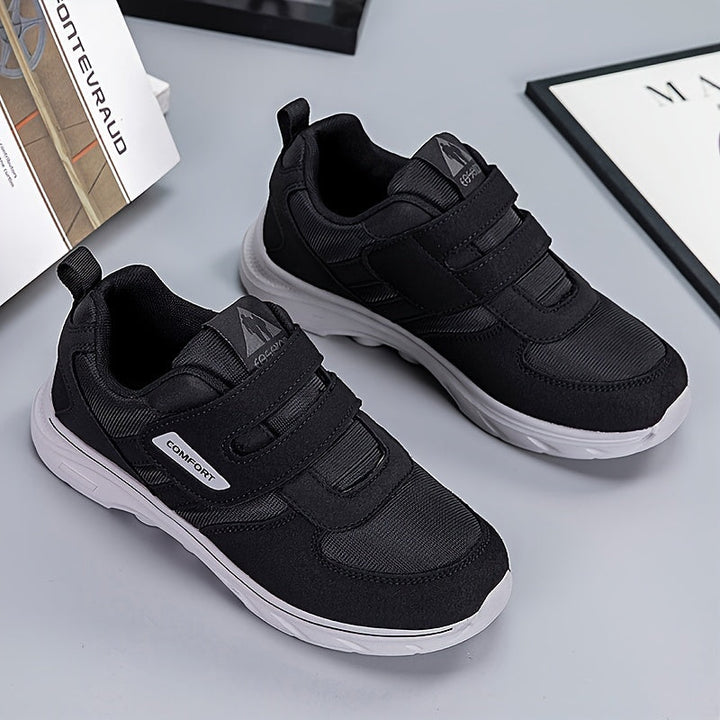 Comfortable Loop Shoes with Velcro - EasyStride-Black-3.5-The Livary
