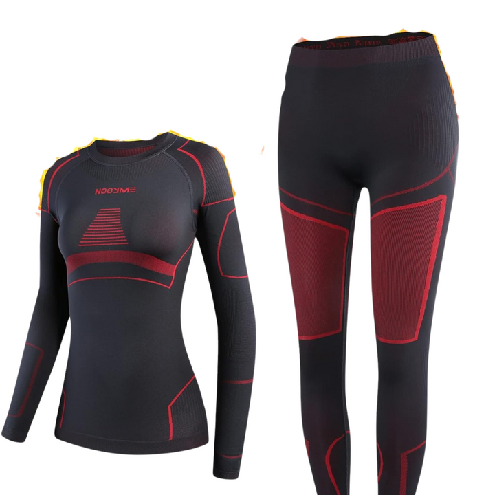 Thermal Underwear for Women - Laura-Black/Red-XS-The Livary