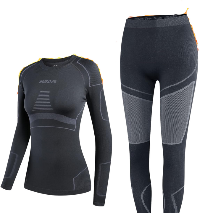 Thermal Underwear for Women - Laura-Black/Grey-XS-The Livary