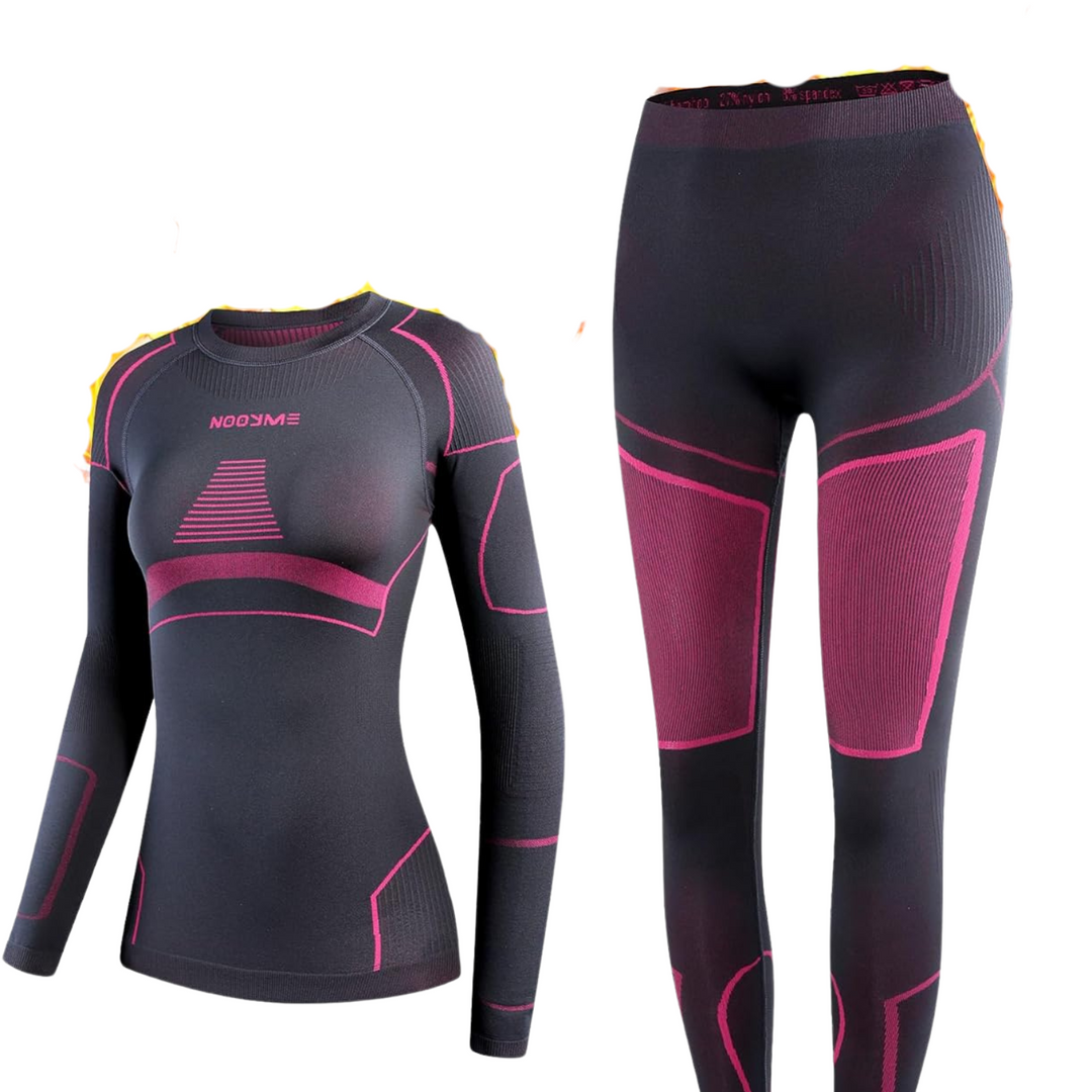 Thermal Underwear for Women - Laura-Pink Black-XS-The Livary