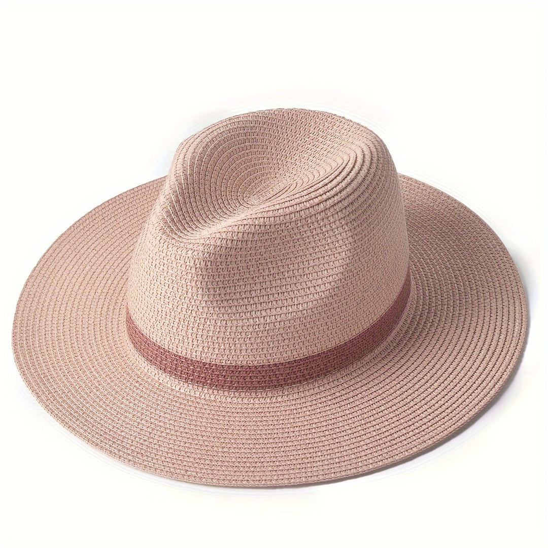 Trendy sun hat with a wide brim for ladies and gentlemen – SunShield Panama-Pink-M/L-The Livary