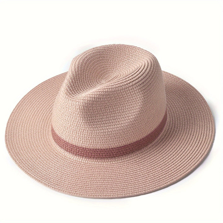 Trendy sun hat with a wide brim for ladies and gentlemen – SunShield Panama-Pink-M/L-The Livary