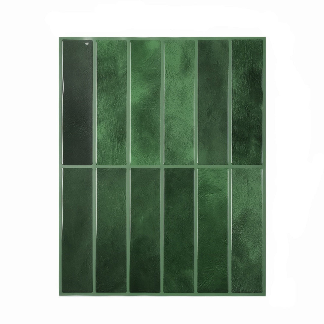Style Tiles | Waterproof Self-Adhesive Tile Stickers for Wall Decoration-10-Green-The Livary
