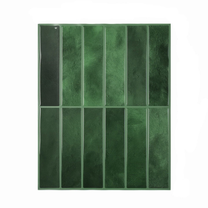Style Tiles | Waterproof Self-Adhesive Tile Stickers for Wall Decoration-10-Green-The Livary