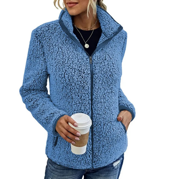 Comfortable Women's Fleece Vest - Petra-Blue-S-The Livary