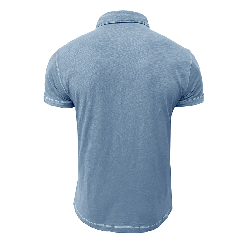Men's Polo Shirt made of Soft Cotton – Matteo-Light blue-S-The Livary