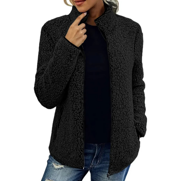 Comfortable Women's Fleece Vest - Petra-Black-S-The Livary