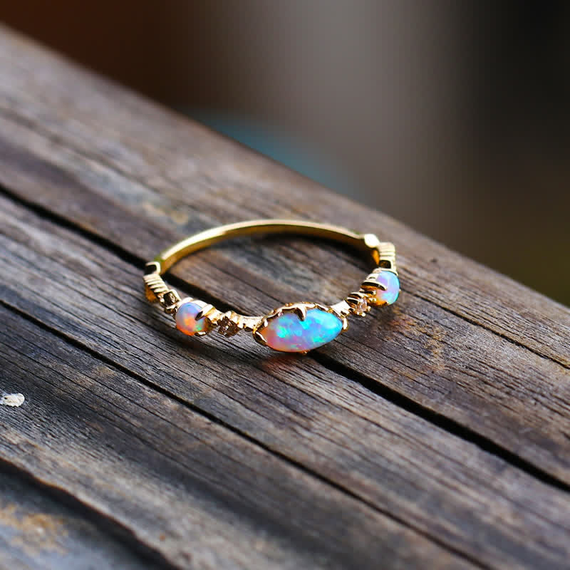 "Love and Sincerity" - Opal Vintage Ring - Isabella-1.93 in-The Livary