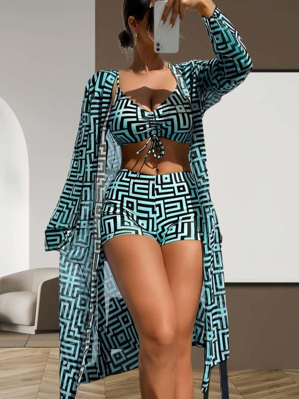 Trendy 3-piece swimsuit set – Leona-Turquoise-S-The Livary