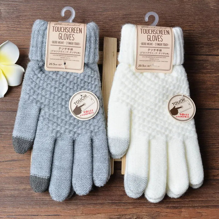 Knitted Touchscreen Gloves for Women - Amara-Black-The Livary