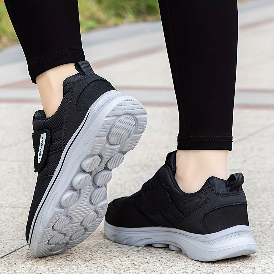 Comfortable Loop Shoes with Velcro - EasyStride-Black-3.5-The Livary