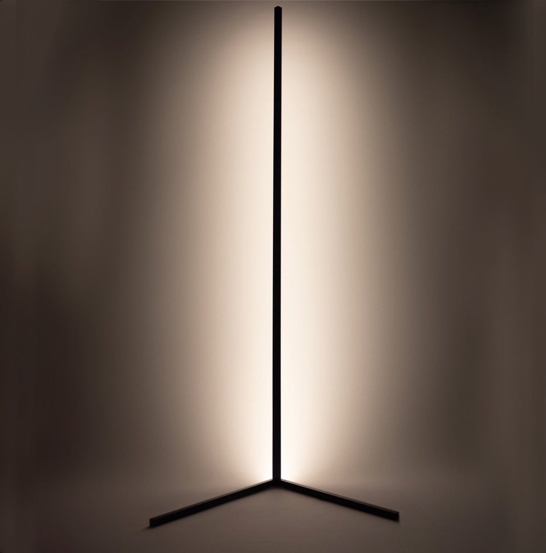 LED Design Corner Lamp with Remote Control – Viorra-Black-Warm + Cold White Dimmable-The Livary