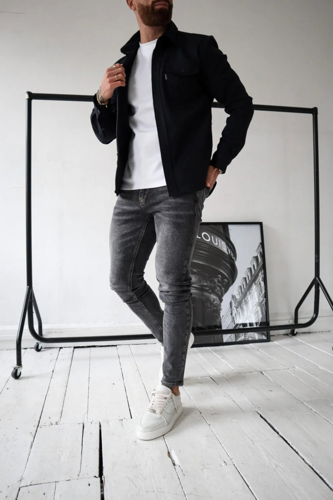 Modern Shirt Jacket for Men – Elias-Black-S-The Livary