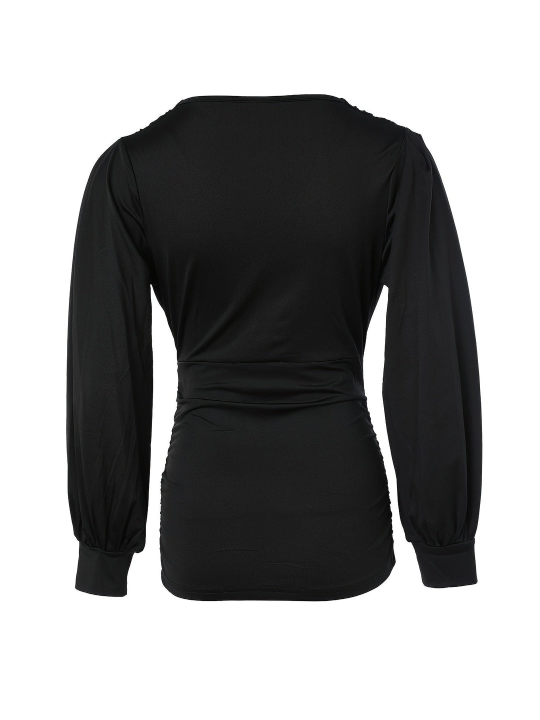 Trendy V-Neck Top With Charming Ruffles - Elise-S-Khaki-The Livary