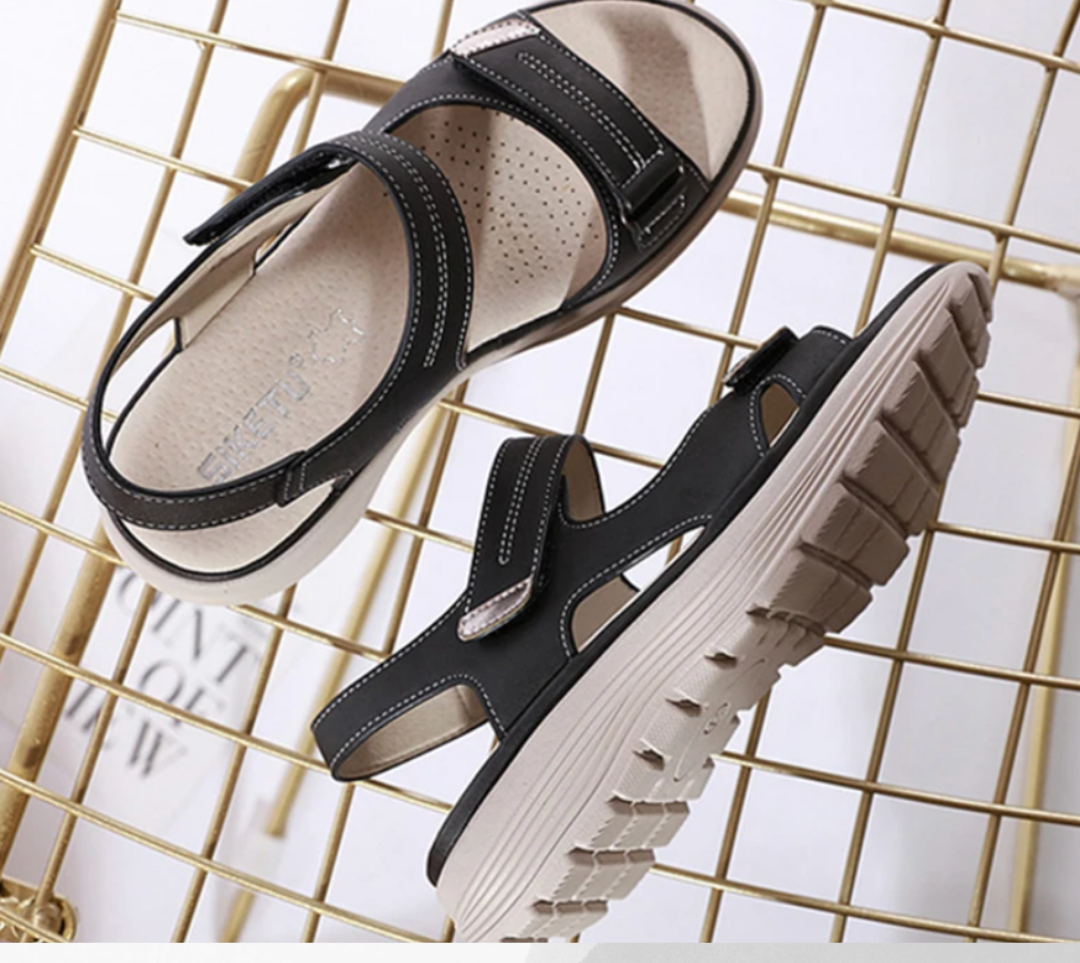 Orthopaedic bunion sandals for women – Celina-Black-2.5-The Livary