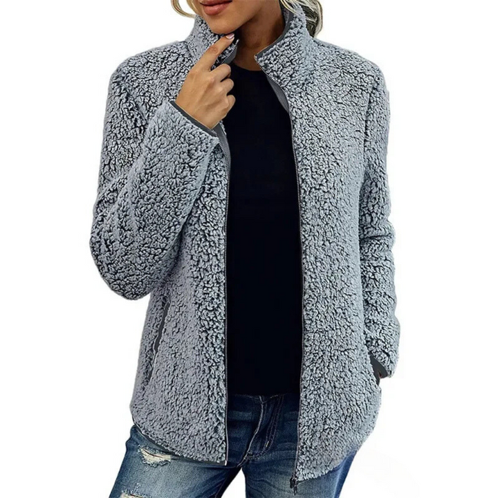 Comfortable Women's Fleece Vest - Petra-Grey-S-The Livary