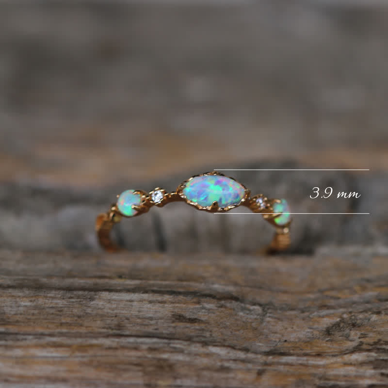"Love and Sincerity" - Opal Vintage Ring - Isabella-1.93 in-The Livary