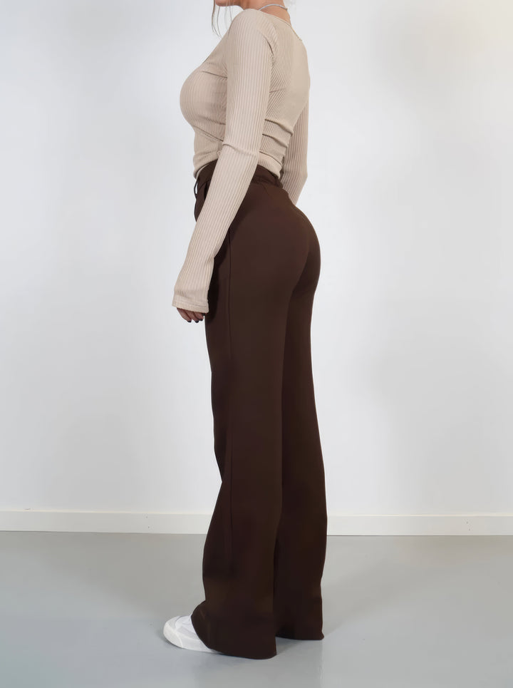 Stylish High-Waisted Trousers - Luna-Black-S-The Livary