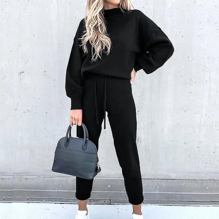 Comfortable Two-Piece Tracksuit - Zoë-Black-S-The Livary