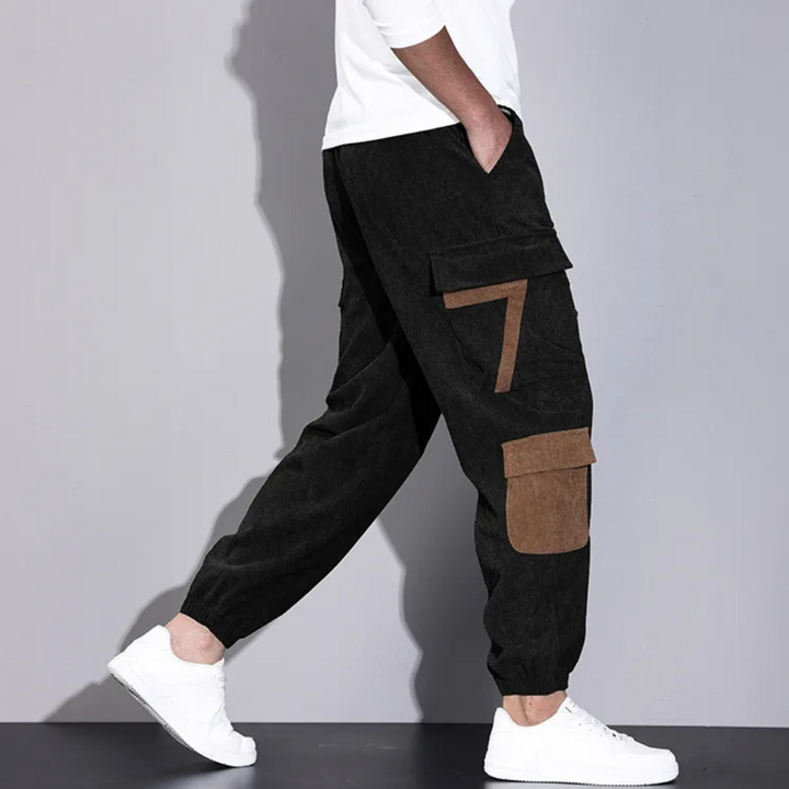 Casual Baggy Cargo Trousers for Men - Zane-Black-XS-The Livary