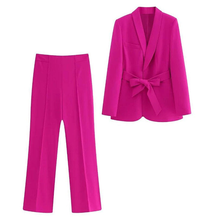 Stylish 2-Piece Women's Suit - Lena-Pink-XS-The Livary