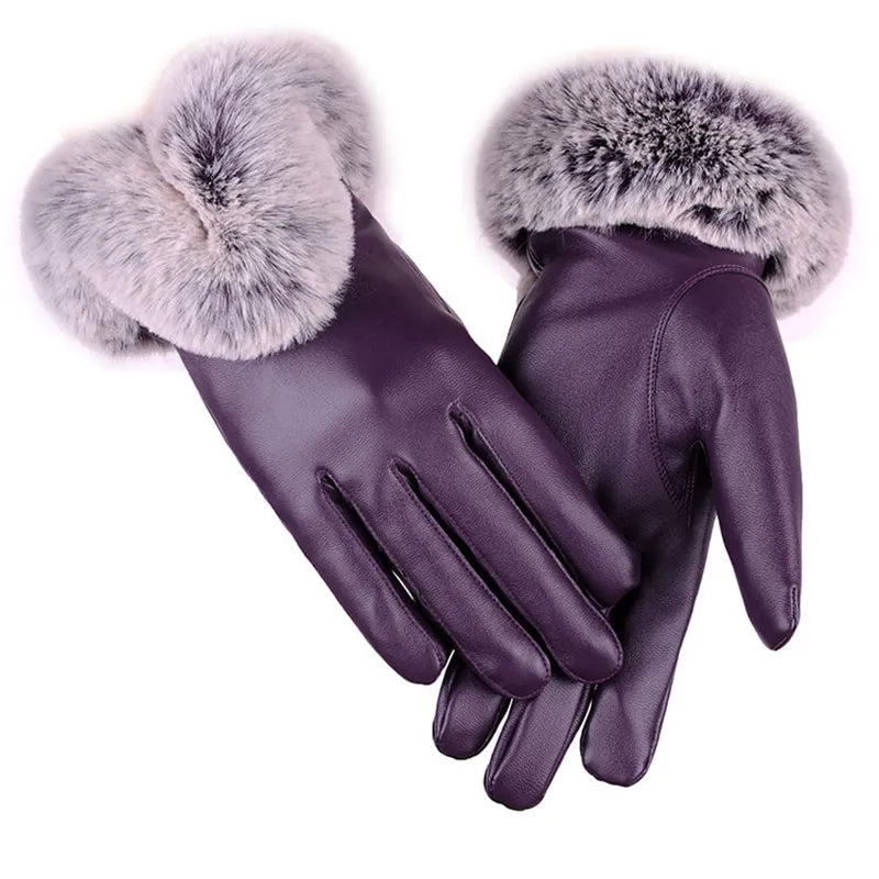 Trendy PU Leather Gloves - SilkGlide