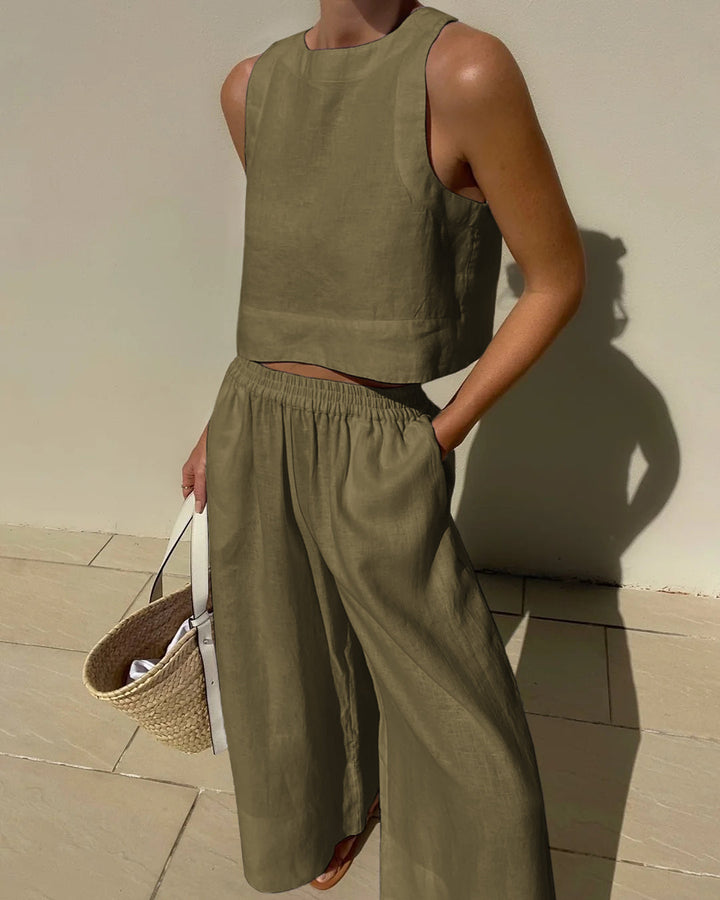 Two-piece women's outfit with skirt & top – Stylish & versatile – Narela-Green-S-The Livary