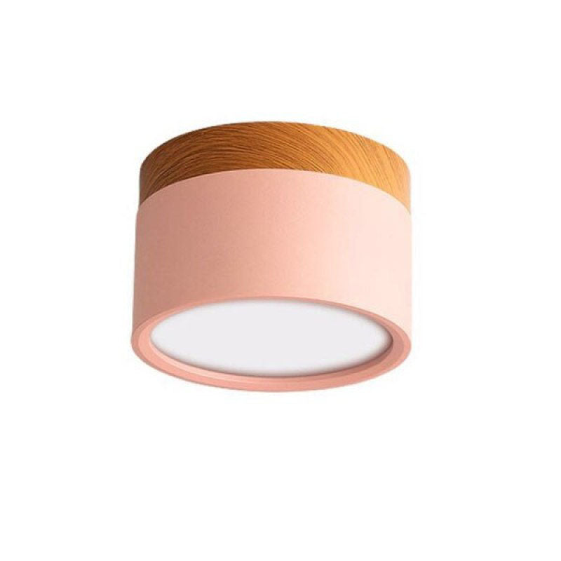 Morandi Style Modern LED Ceiling Lamp - LumiModo-Pink-5W-Warm white-The Livary