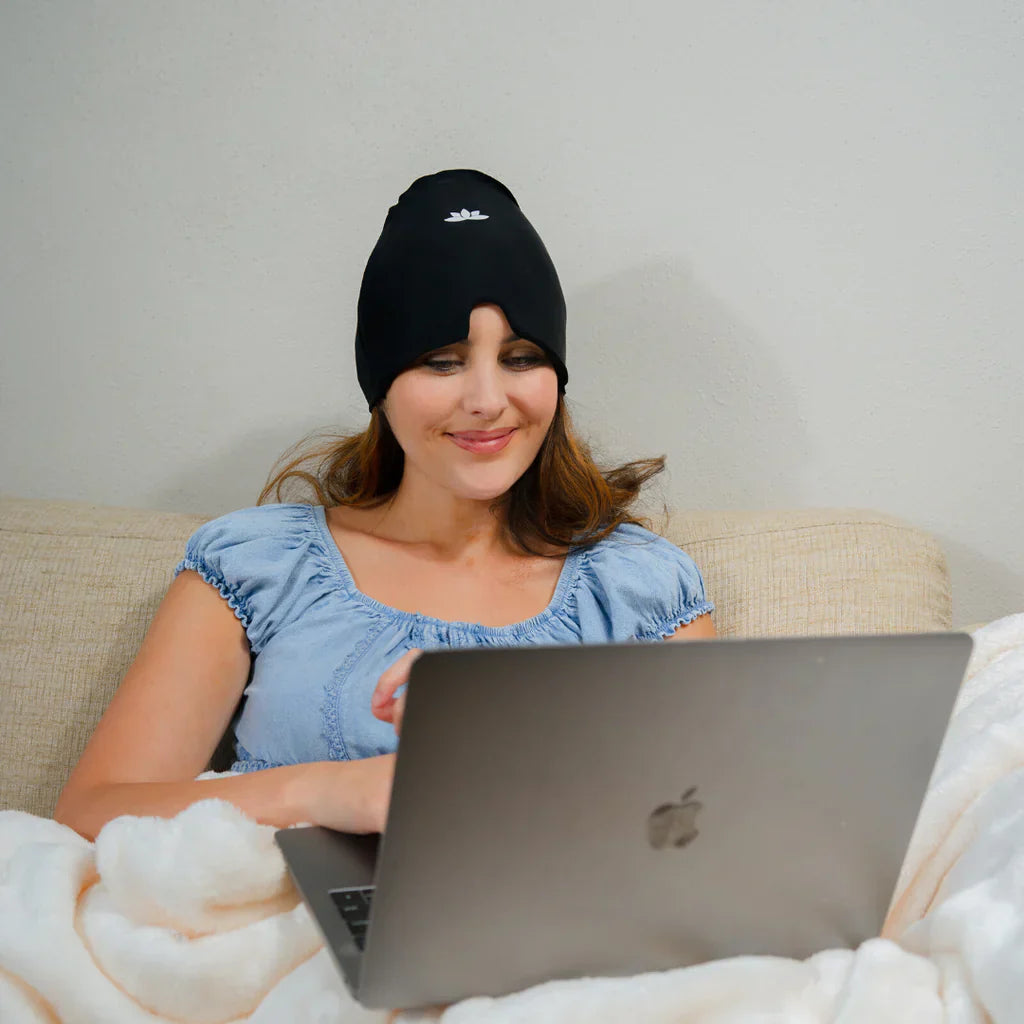 Pain Relieving Migraine Mask - MigraCalm™-Black (almost sold out)-The Livary