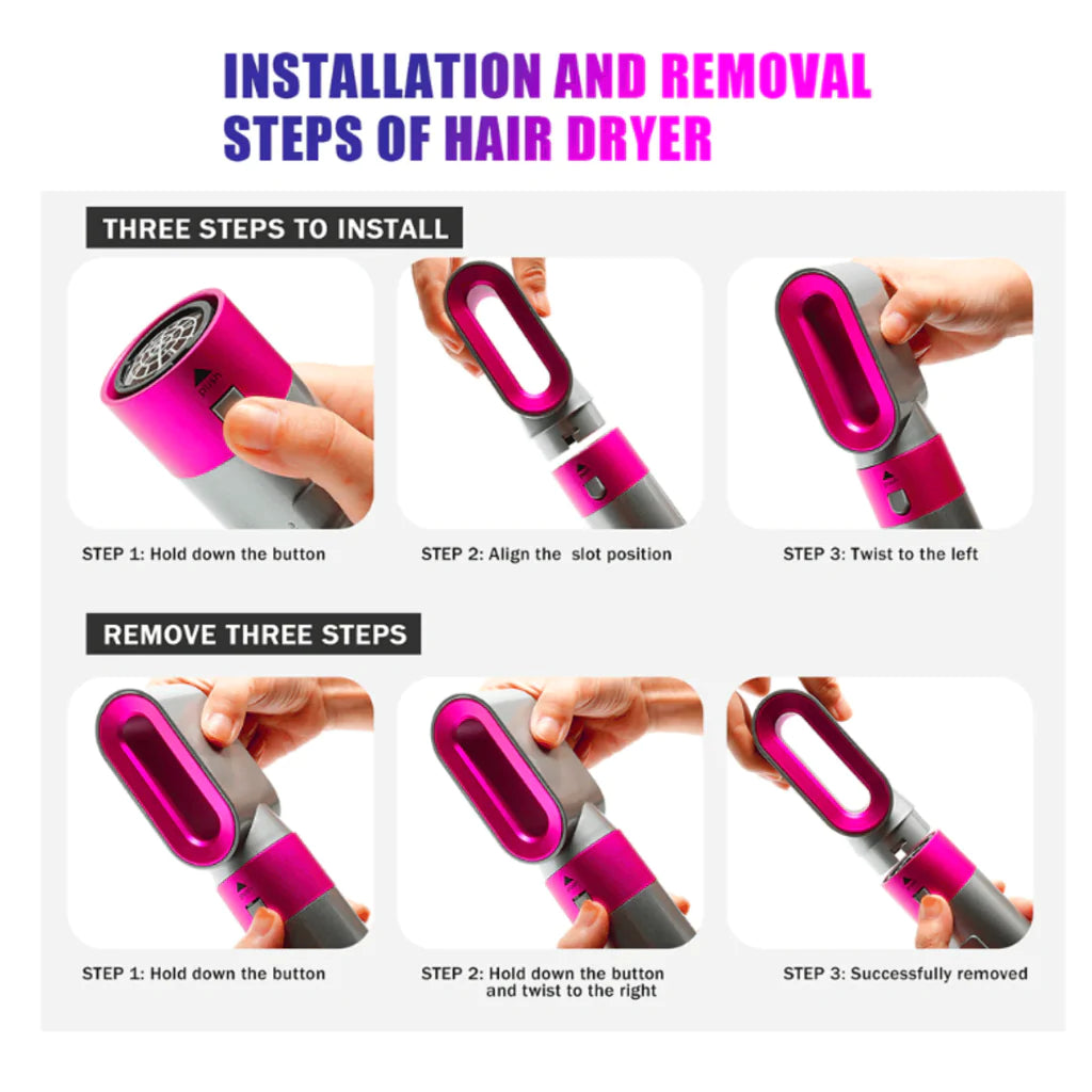 5-in-1 Warm Air Hair Dryer Brush – Aurevia-The Livary