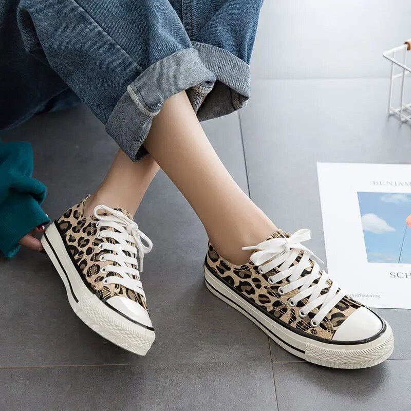 Stylish leopard print women's sneakers – Savannah-3-The Livary