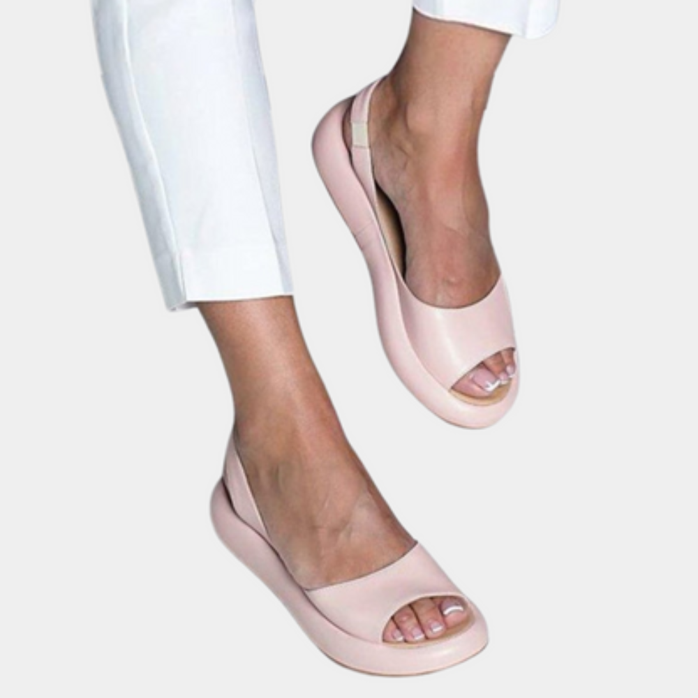 Comfortable ladies' summer shoes with a thick sole – Tilda-Pink-2.5-The Livary