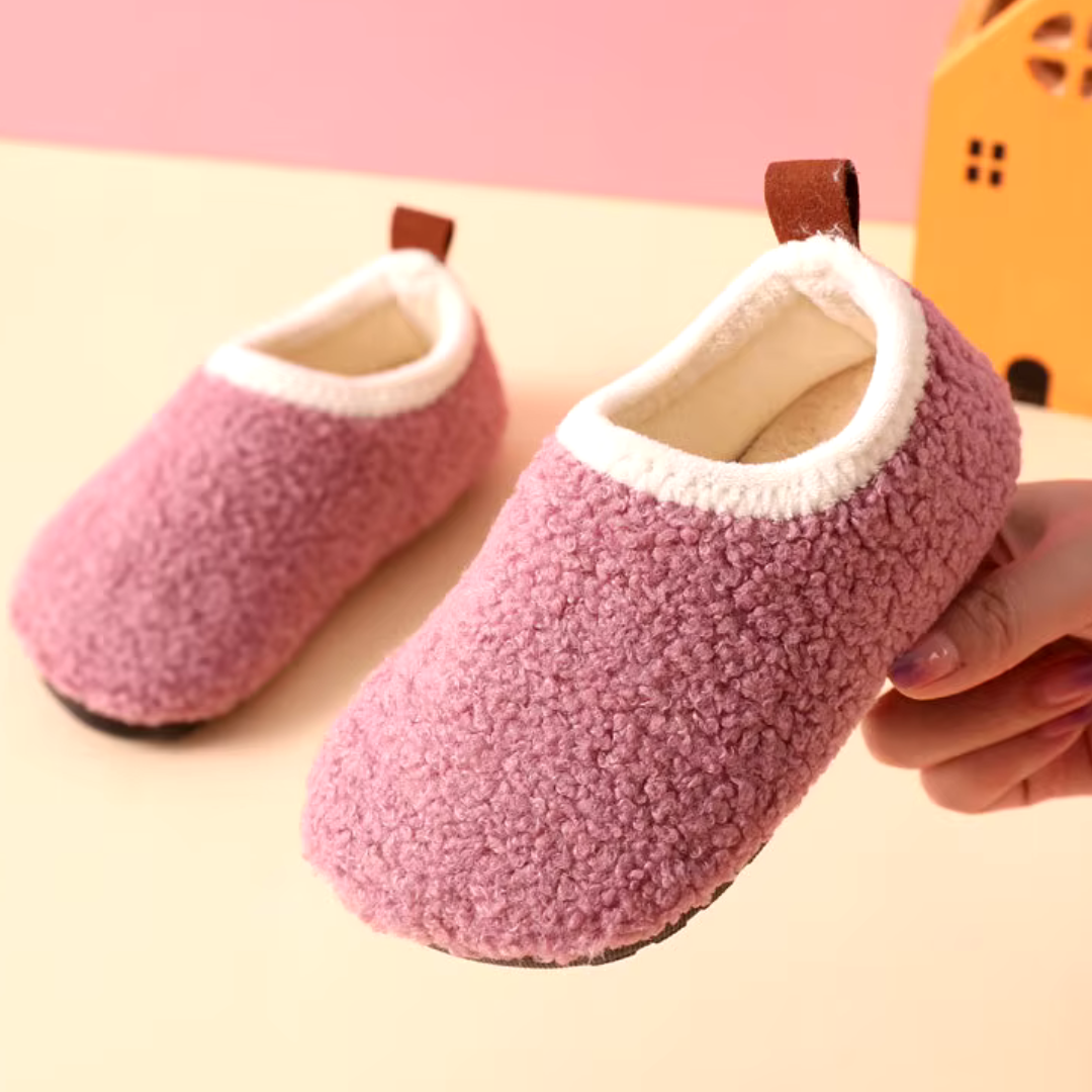 Warm children's slippers – SnuggleSteps-Pink-24-25-The Livary