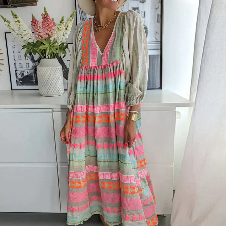 Summer maxi dress with gradient – Solenne-S-The Livary
