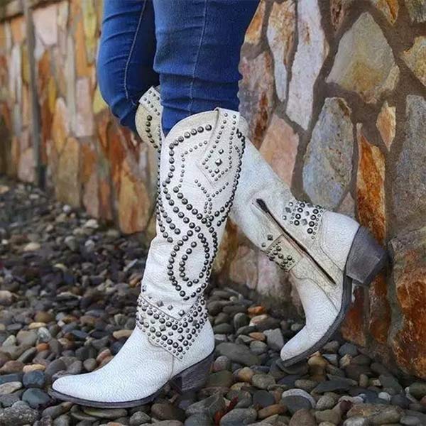 Orthopaedic High Boots for Women - Selena-White-2-The Livary