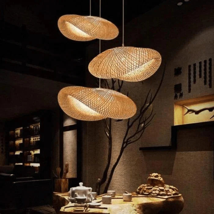 Trendy Rattan Pendant Light - NaturGlow
