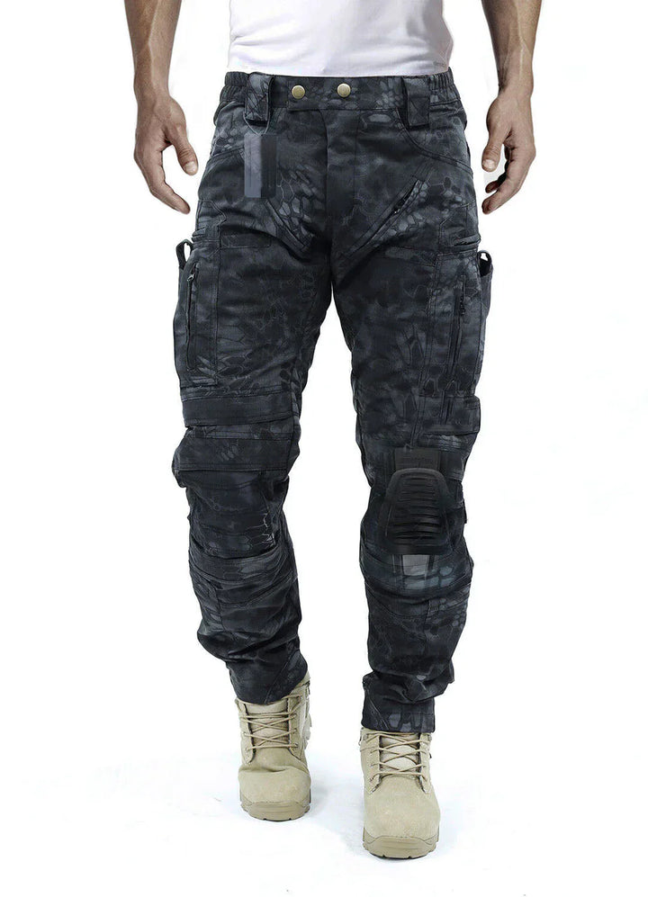 Functional Men's Cargo Trousers with Knee Protection – Bram-Grey-S-The Livary