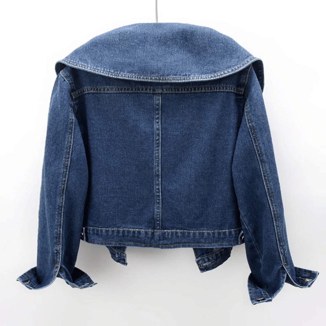 Ladies' denim jacket with sailor collar – Giovanna-S-The Livary